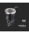 Spot encastrable mini V-Tac GU10 - Rond, acier inoxydable, culot GU10
