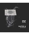 Spot encastrable mini V-Tac GU10 - Carré, acier inoxydable, douille GU10