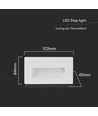 Éclairage d'escalier LED 3W - 180lm, 3000K, blanc, 5,8x10,3 cm, incl. source lumineuse