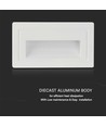 Éclairage d'escalier LED 3W - 180lm, 3000K, blanc, 5,8x10,3 cm, incl. source lumineuse