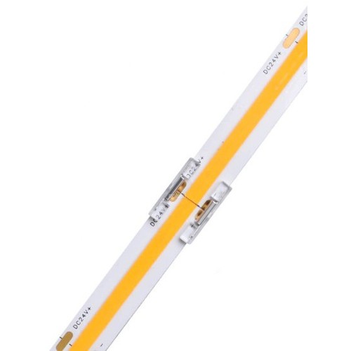 Connecteur profil bas pour bande LED - 10mm, COB, couleur unie, IP20, 5V-24V