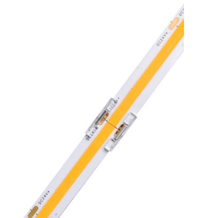Connecteur profil bas pour bande LED - 10mm, COB, couleur unie, IP20, 5V-24V