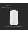 Spot en saillie GU10 - Rond, blanc, IP20, sans source lumineuse