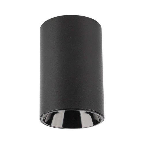Spot saillie GU10 noir - Rond, aluminium noir, 10x6,5 cm, IP20, pour GU10