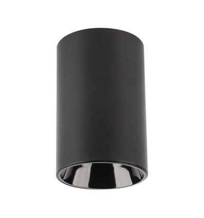 Spot saillie GU10 noir - Rond, aluminium noir, 10x6,5 cm, IP20, pour GU10