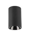 Spot saillie GU10 noir - Rond, aluminium noir, 10x6,5 cm, IP20, pour GU10