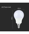 Ampoule LED E14 8,5W - A60, Samsung LED chip, 806lm, 6500K, remplace 60W