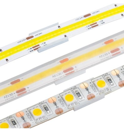 20 clips de montage dissimulés pour bande LED - 8 mm, compatibles avec bandes IP20
