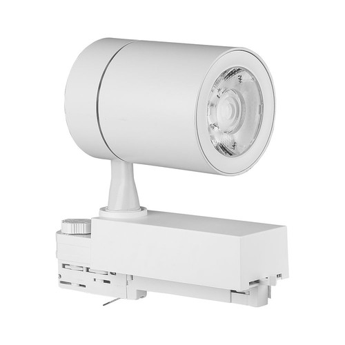 Spot sur rail triphasé 35W - 3000K, blanc