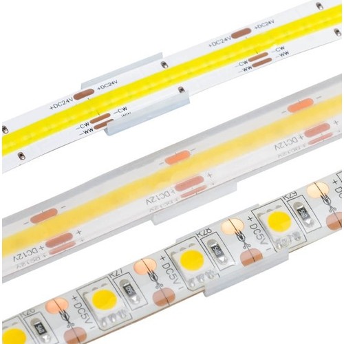 20 pcs de clips de montage dissimulés pour bande LED - 10 mm, compatibles avec bandes IP20