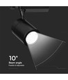 Spot sur rail triphasé 35W - 6000K, noir