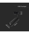 Spot LED sur rail 7W - Puce Samsung 3000K Garantie 5 ans, Boîtier noir