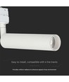 Spot sur rail 15W Samsung LED, RA90 - 100lm/W, blanc, 3000K, 5 ans de garantie