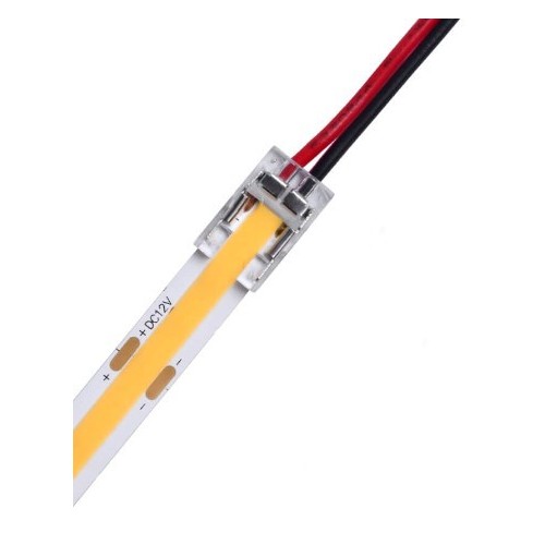 Connecteur de démarrage profil bas pour bande LED - 8mm, COB, couleur unie, IP20, 5V-24V