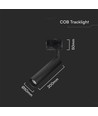 Spot sur rail 15W Samsung LED, RA90 - 24 degrés, corps noir, 5 ans de garantie