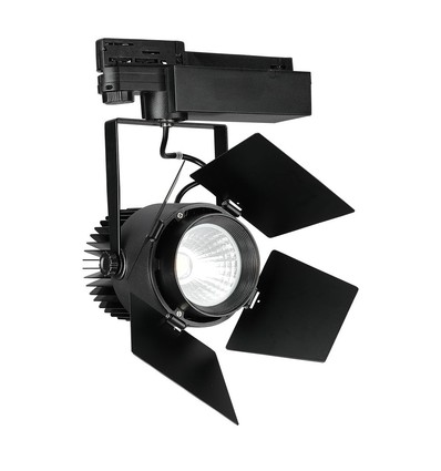 Spot sur rail LED 33W avec puce LED Samsung, RA90 - 3000lm, noir, 24-60 degrés, 5 ans de garantie