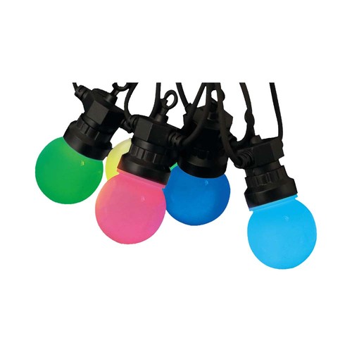 Guirlande lumineuse LED de 7m avec 15 ampoules RGB - 0,5W/ampoule, contrôlée via la télécommande incluse