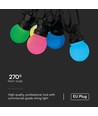 Guirlande lumineuse LED de 7m avec 15 ampoules RGB - 0,5W/ampoule, contrôlée via la télécommande incluse