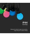 Guirlande lumineuse LED de 7m avec 15 ampoules RGB - 0,5W/ampoule, contrôlée via la télécommande incluse