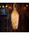 Ampoule LED filament spirale E27 4W - B125, 250lm, 2700K, verre Amber/Smoky, angle 300°
