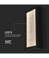 Applique murale extérieure LED 20W - IP65, 2300lm, noir, blanc chaud, 40cm de haut