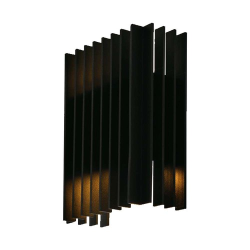 Applique murale LED 12W avec éclairage haut/bas - IP65, noir, 3000K, 1250lm, source lumineuse incluse