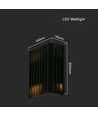 Applique murale LED 12W avec éclairage haut/bas - IP65, noir, 3000K, 1250lm, source lumineuse incluse