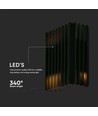 Applique murale LED 12W avec éclairage haut/bas - IP65, noir, 3000K, 1250lm, source lumineuse incluse