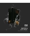 Applique murale LED 12W avec éclairage haut/bas - IP65, noir, 3000K, 1250lm, source lumineuse incluse
