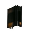 Applique murale LED 12W avec éclairage haut/bas - IP65, noir, 4000K, 1250lm, angle 340°