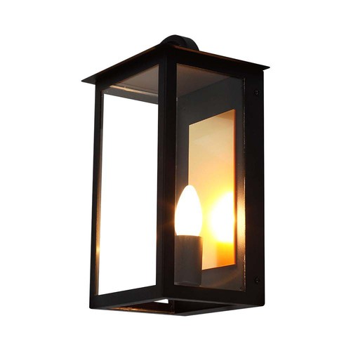 Applique murale extérieure E14 - Noir, IP65, fer, sans source lumineuse