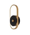 Applique murale extérieure LED 15W - IP54, 1650lm, noir/laiton, 4000K, angle 350°