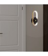 Applique murale extérieure LED 15W - IP54, 1650lm, noir/laiton, 4000K, angle 350°