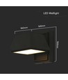 Applique murale LED 15W avec éclairage haut/bas - IP65 extérieur, 130lm/W, noir, 16x16,5cm, source incluse