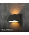 Applique murale LED extérieure 15W - 16x16,5x16,4mm, 4000K, noire, IP65