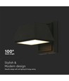 Applique murale LED extérieure 15W - 16x16,5x16,4mm, 4000K, noire, IP65