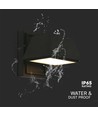 Applique murale LED extérieure 15W - 16x16,5x16,4mm, 4000K, noire, IP65