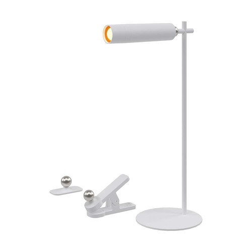 Lampe LED 3-en-1 rechargeable - Magnétique, blanche, dimmable, avec pied et 2 supports de montage