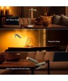 Lampe LED 3-en-1 rechargeable - Magnétique, blanche, dimmable, avec pied et 2 supports de montage