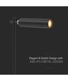 Lampe LED 3-en-1 rechargeable - Magnétique, noire, dimmable, avec pied et 2 supports de montage