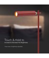 Lampe LED 3-en-1 rechargeable - Magnétique, rouge, dimmable, avec pied et 2 supports de montage