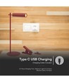 Lampe LED 3-en-1 rechargeable - Magnétique, rouge, dimmable, avec pied et 2 supports de montage