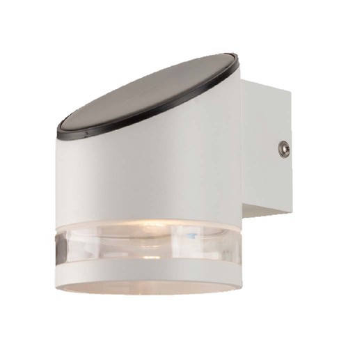 Applique murale solaire 1W Solara - 3000K, blanc, IP54, 70lm, batterie et panneau solaire