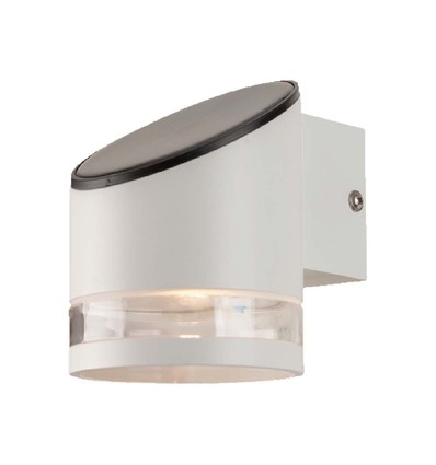 Applique murale solaire 1W Solara - 3000K, blanc, IP54, 70lm, batterie et panneau solaire
