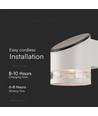 Applique murale solaire 1W Solara - 3000K, blanc, IP54, 70lm, batterie et panneau solaire