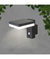 Applique murale 5,5W Solara avec détecteur - Solaire, capteur PIR, IP54, 3000K, noir, rectangulaire