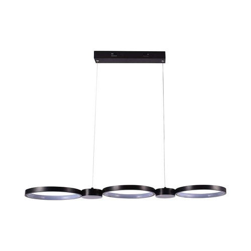 Suspension LED 38W, 100cm - Noir, 4560lm, 4000K, source incluse