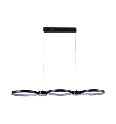 Suspension LED 38W, 100cm - Noir, 4560lm, 4000K, source incluse