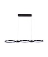 Suspension LED 38W, 100cm - Noir, 4560lm, 4000K, source incluse