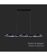 Suspension LED 38W, 100cm - Noir, 4560lm, 4000K, source incluse